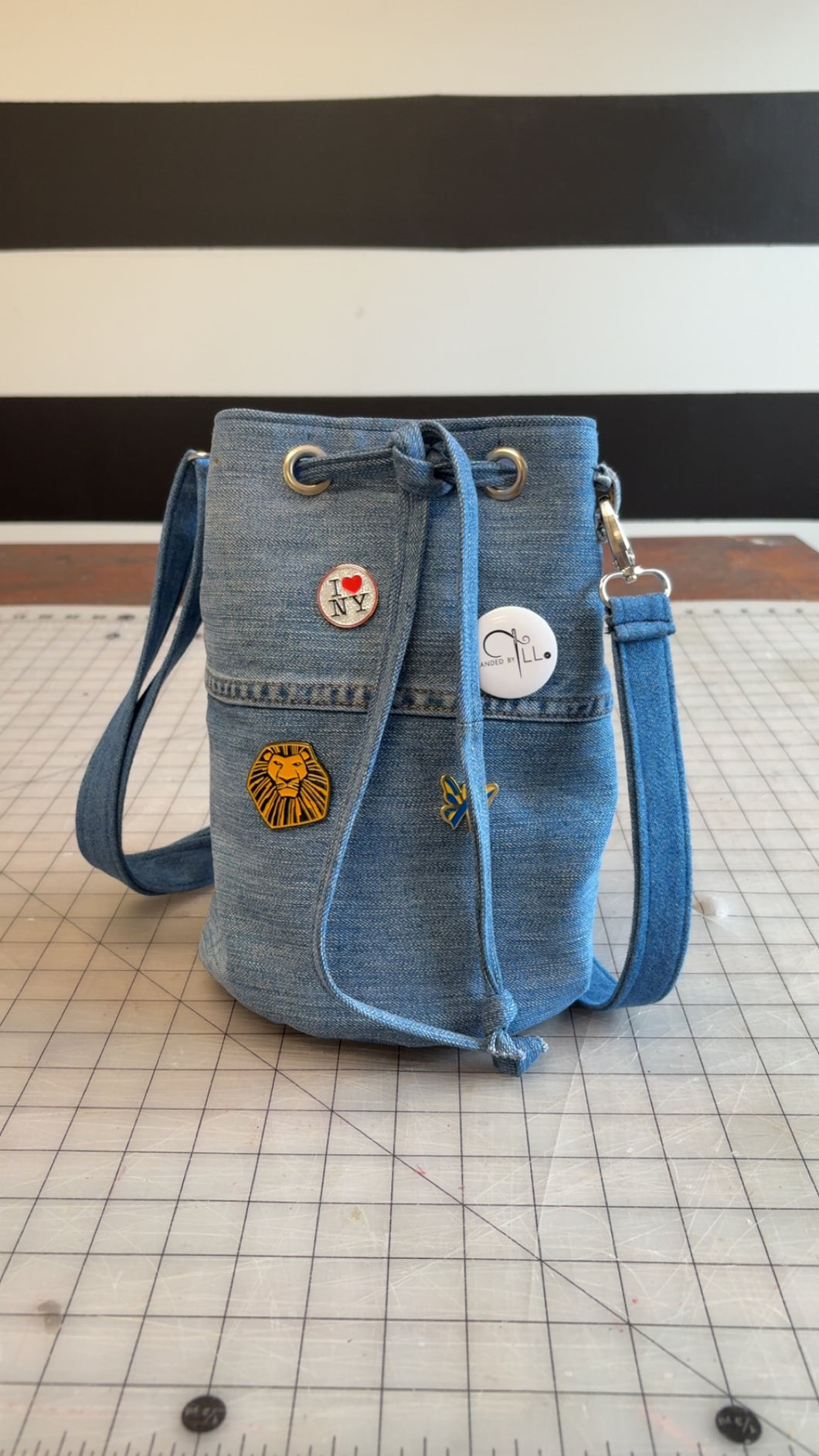 BUCKIN' Denim Bucket Bag