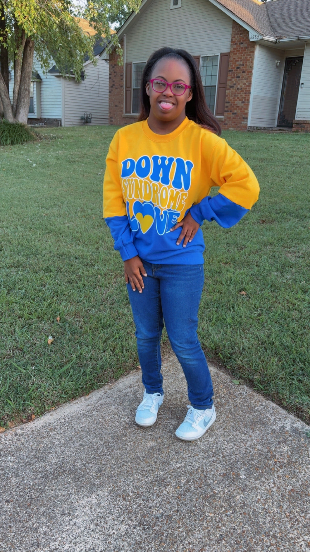 Blue & Gold Down Syndrome Love Sweatshirt