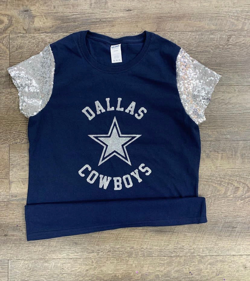 Cowboys Sequin Tshirt